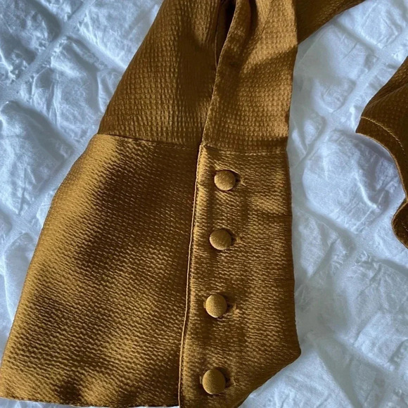 Free People aurora gold blouse in rust - Picture 10 of 15